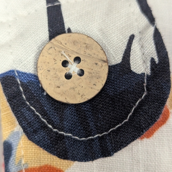 Charlie B Small 100% Linen Hi-Lo Dress Sleeveless Bold Floral Pristine - Picture 7 of 12